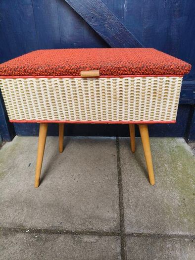 Vintage Sewing basket on legs