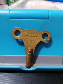 vintage Brass Clock  Winding Key Size 6