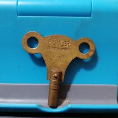 vintage Brass Clock  Winding Key Size 6