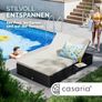 Double Sun lounger with table attached Sun Lounger for 2 People with Folding 7 cm Cushions Weatherproof Garden Lounger Recliner Adjustable Image 6