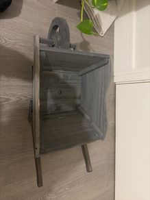 Wooden wheelbarrow planter