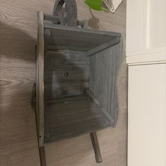 Wooden wheelbarrow planter