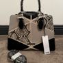 Brand New Colette by Colette Hayman Geometric Snakeskin Panel Handbag Image 2