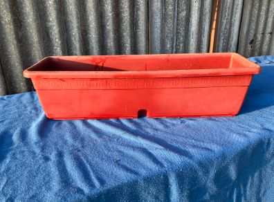Single terracotta plastic window box