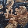 2 X 15 Inch Bretby Pottery Art Deco Japanese Wall Plaques Image 6