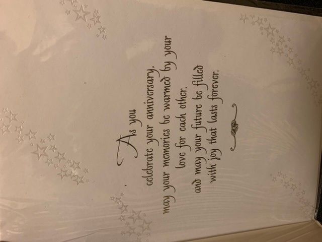 Silver anniversary greeting card (25 years married)