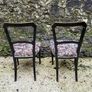 Napoleon 111 pair of ebonised salon chairs Image 3