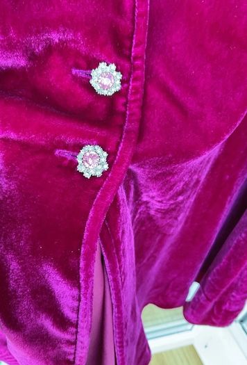 Magenta velvet Kitri Dress
