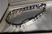 Vintage Sterling Silver Cuban Link Bracelet