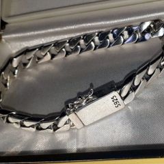 Vintage Sterling Silver Cuban Link Bracelet