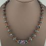 Antique Venetian African Style Skunk Eyes & Brown Glass Beads Necklace Image 2