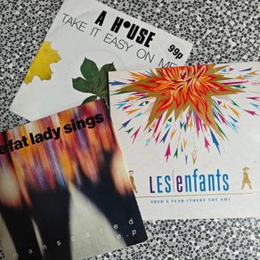 3 x Irish Indie band PS 7"s Les Enfants, A House, The Fat Lady Sings