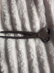 Antique 1880 double head hog ringer pliers vintage farm tool