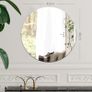 Round Mirror Frameless Glass Stick On Wall Mirror, 40cm Circle Bathroom Mirror Decorative Mirrors for Bathroom Living Room Entryways Hallway Dressing Table Image 2