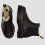 2976 Faux Fir Lined Dr Martens Quad Platform Chelsea Boots Image 3