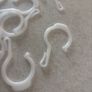 furn. Eyelet Plastic White Gloss Curtain hooks Image 2