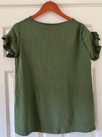 Size 12 Khaki Green Top , Made In Italy