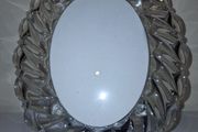 SALE!  Large Oval CRYSTAL Picture / Photo Frame