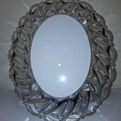 SALE!  Large Oval CRYSTAL Picture / Photo Frame