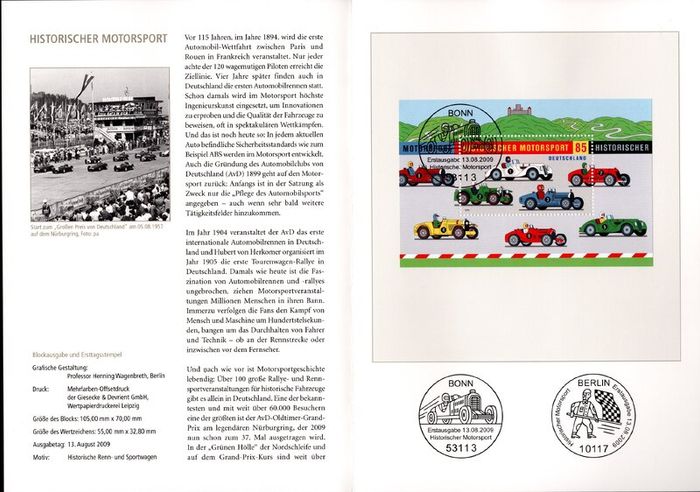 2009 Bundes Republic Deutschland (Germany) Federal Annual Stamp EFT Collection 2009 with 43 images of contents