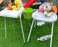 high chair with freebies stuffy in-situ