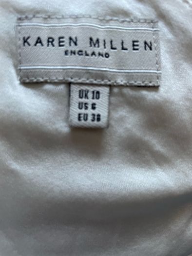 Waistcoat halterneck top  Karen Millen elegant occasion cream size 10