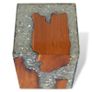 Stool Solid Teak Wood and Resin Image 3