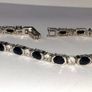 Vintage Sterling Silver Gemset Line Bracelet Image 5
