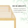 Wood King Size Bed Frame with Metal Slats Support, Platform King Bed Frame, Easy to Install, Noise Free, Sturdy, 30.5 cm High Image 6