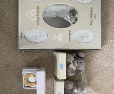 Wedding Frame, Teddies and good luck horse shoe