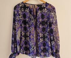 Purple/Navy chiffon top