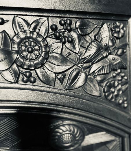 Cast Iron Fireplace.