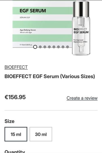 RRP 156e Bioeffect EGF Serum 15ml. This serum is amazing!!!!! FULL SIZE