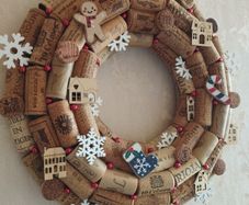 Recycled Wine Cork Wreath.