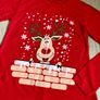girls christmas jersey dress, 9-10y Image 2