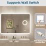 LED Bathroom Mirror Speakers Antifog 70x100 or 100x70cm Image 9