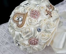 Diamonte and Pearl Wedding Bouquet