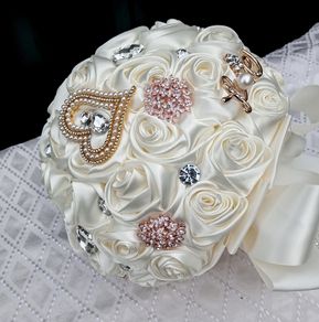 Diamonte and Pearl Wedding Bouquet
