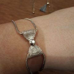 Silver Bow Bracelet