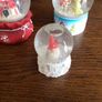 3 Vintage Small Christmas Snow Globes Image 4