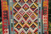 Handwoven Pakistani Kilim Rug 100% Wool, Multicolour