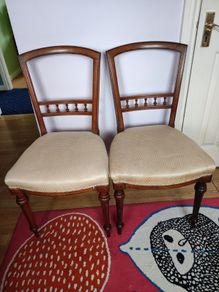 Two wooden chairs