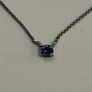 Silver Chain With Small Blue Stone Image 2