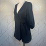 Zara Black Suede Belted Romper / jumpsuit uk10 Image 4