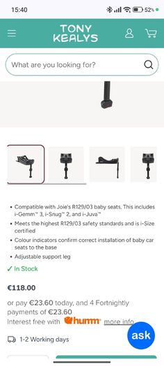 Joie 2 isofix base