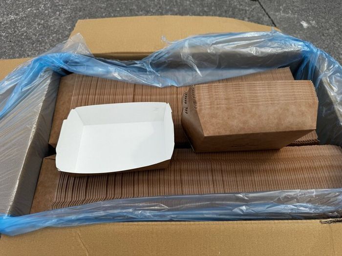 Brand New Kraft Takeaway Food Trays  500 Per Box