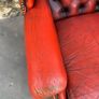 Vintage Oxblood Chesterfield Style Leather Wingback Armchair. Image 5