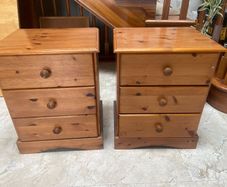 Matching Pair Of Pine Bedside Lockers - Tables - Can Deliver