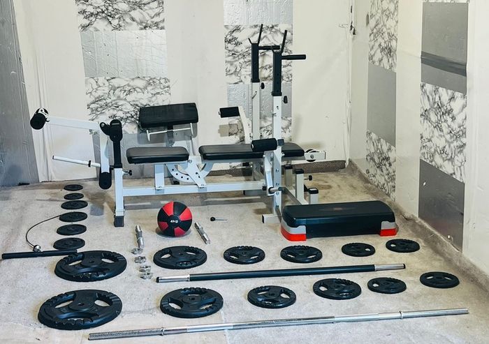 New Condition Life Time Weights Bench Bar & More