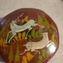 Vintage Kashmir Lacquer Trinket Box with  Gazelle Decoration Image 9